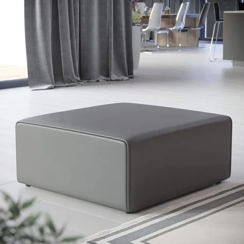 Miniatura 11 de Modway Mingle Sofá seccional de cuero vegano Silla con brazo izquierdo en gris
