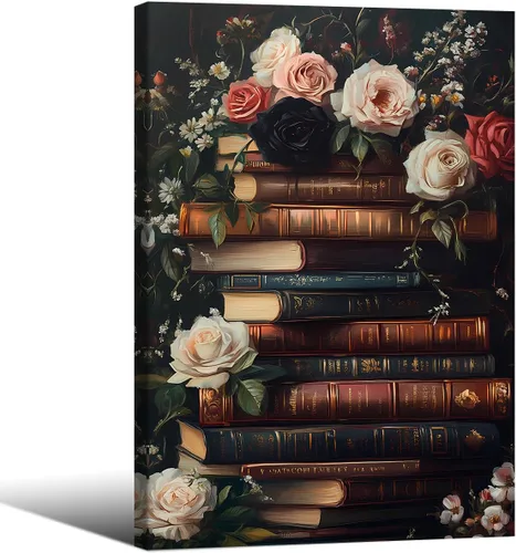 Miniatura 19 de Pósteres de lienzo de libro de Academia oscura, arte de pared floral botánico Moody botánico, pintura al óleo estética victoriana antigua