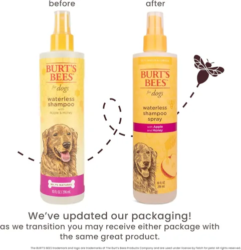 Miniatura 2 de Burt's Bees for Pets Champú en aerosol sin agua para perros, manzana y miel, champú seco sin enjuague para todos los perros y cachorros, pH