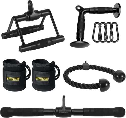 Miniatura 10 de Accesorios de cable para gimnasio en casa, fabricados en acero sólido resistente, accesorio de extracción LAT, accesorios para máquina