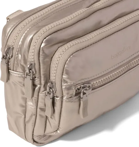 Miniatura 4 de Baggallini Bolso bandolera pequeño con triple cremallera para mujer