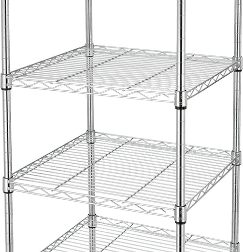 Miniatura 6 de Finnhomy, estantería con 5 estantes de alambre de acero, ajustable, estantería para almacenamiento inteligente, de metal, para salas o espacios