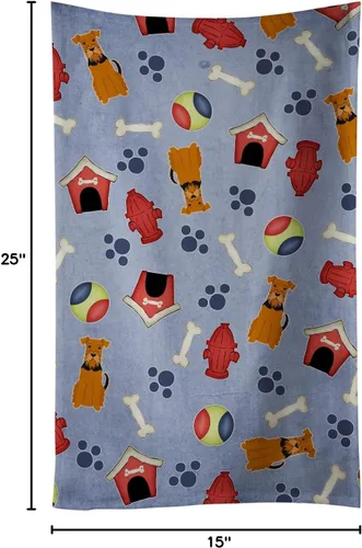 Miniatura 8 de Caroline's Treasures BB2654KTWL Dog House Collection Airedale - Toalla de cocina para invitados, toalla de baño decorativa para cara, té, paño