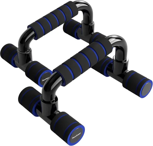 READAEER Barras de Flexiones para Gimnasio, Equipo de Ejercicio, Fitness, 1 Par de Mangos de Flexiones con Agarre de Espuma Acolchada y Estructura