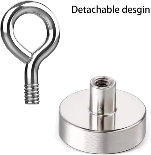 Miniatura 6 de KQWOMA Ganchos magnéticos para ojos, 12 ganchos magnéticos de neodimio fuertes para colgar, luces, herramientas, cocina, lugar de trabajo, oficina