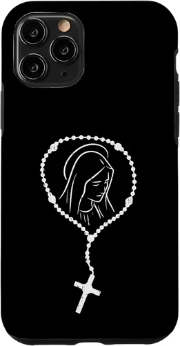 Miniatura 26 de iPhone 11 Rosario Virgen María Dios Jesús Fe religioso católico estuche de regalo