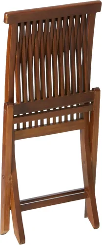 Miniatura 3 de ALATEAK Juego de sillas plegables de madera para interiores y exteriores (2 sillas)