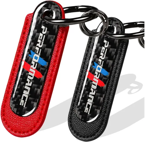 Miniatura 8 de muekzru Juego de Llavero de Fibra de Carbono y Cuero para Coche, Llavero Universal de Moda y Deportes para Negocios, Regalo de Cumpleaños