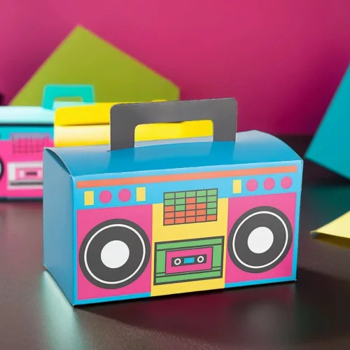 Miniatura 2 de Fun Express Boom Box Cajas de recuerdos – Suministros de fiesta retro para vacaciones VBS Escuela Bíblica y eventos temáticos – Ideal para bolsas