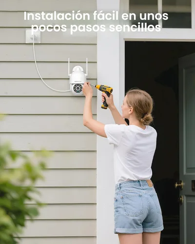 Miniatura 6 de ARCCTV Cámara de seguridad 2K para exteriores, WiFi 2.4G/5G, grabación 24/7, PTZ 360° con seguimiento automático, seguimiento de movimiento, visión