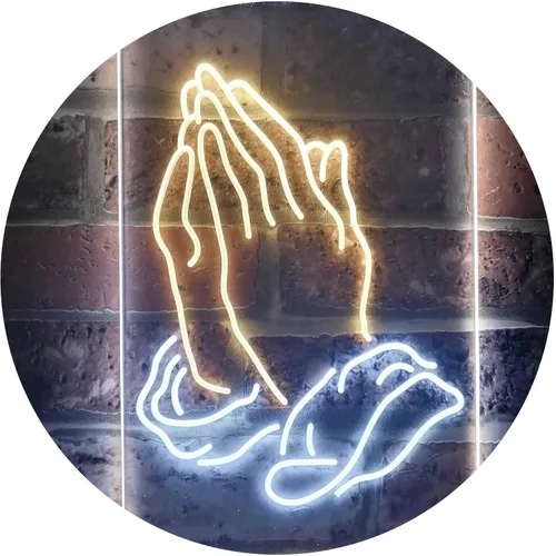 Miniatura 13 de ADVPRO Praying Hands Home Display Dual Color LED Neon Sign Blue & Red 8.5" x 12" st6s23-i3264-br