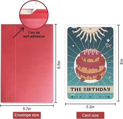 Miniatura 2 de SuperShunhu Tarjeta de cumpleaños con temática de tarot, tarjeta de bruja, regalo temático mágico, tarjeta de felicitación de cumpleaños, tarjeta