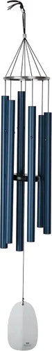 Miniatura 21 de Woodstock Chimes Signature Collection, Campanas del Paraíso, Plata Antigua 32", Campanillas de Viento de Diseños Decorativos para Exteriores, Patio