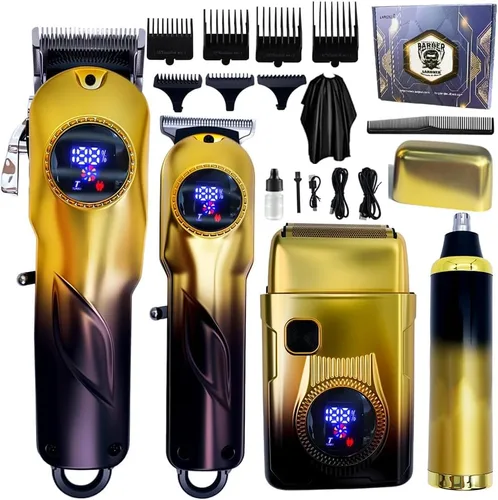 Cortapelos profesionales para hombres, cortadora de pelo, recortadora de pelo, recortadora de barba y cortador de pelo de nariz, kit de corte de