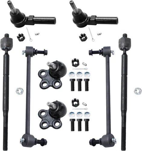 Miniatura 199 de Detroit Axle – Kit de suspensión delantera para Hyundai 2013-2018 Santa Fe 2 enlaces de barra de estabilizador 4 varillas de amarre interiores
