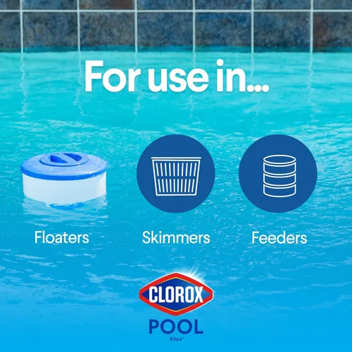 Miniatura 4 de Pastillas para cloración de larga duración Clorox Pool & Spa 23005 CLX Xtra Blue, de 3 pulgadas y 5 libras.