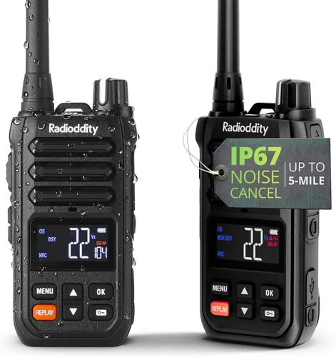 Radioddity Walkie Talkies X1 para adultos, radio FRS impermeable IP67 de 2 vías con largo alcance confiable de 5 millas, reducción de ruido duradera