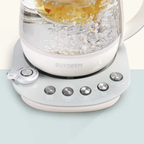 Miniatura 6 de Tetera y hervidor Buydeem K2683 Health-Care, 9 en 1, programable, 1.5 L, Azul Abeto
