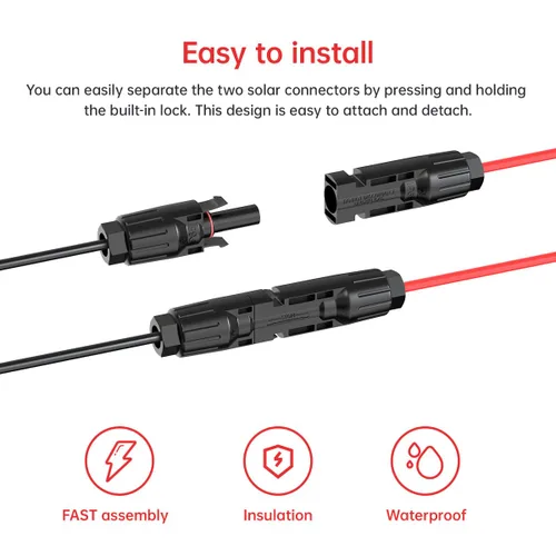 ELFCULB Cable de carga solar 10AWG a XT60i, cable de extensión de panel solar para estación de energía portátil, River 600, generador solar (25 pies)