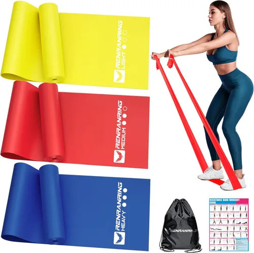 Miniatura 8 de Bandas de resistencia para entrenamiento, bandas de ejercicio para terapia física, estiramiento, recuperación, pilates, rehabilitación