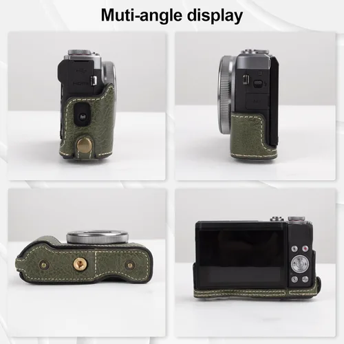 Miniatura 3 de Rieibi G7 X G7X II G7X III - Funda de piel vintage para cámara réflex digital Canon PowerShot G7X G7X Mark II G7X Mark III, funda protectora
