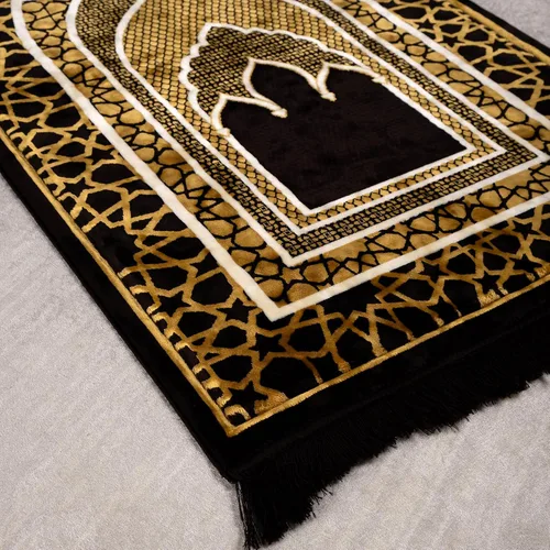 Miniatura 3 de Modefa Alfombra de oración islámica turca, cómoda alfombra de oración musulmana para hombres y mujeres, alfombra de terciopelo suave Janamaz