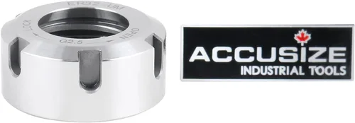Miniatura 3 de Accusize Industrial Tools Tuerca de pinza ranurada ER32, equilibrada a 20.000 RPM en G2.5, ER32-NUT