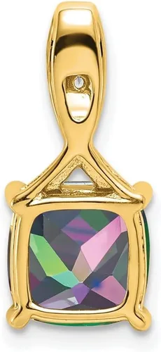 Miniatura 3 de Diamond2Deal Colgante de oro de 14 quilates con piedras preciosas y diamantes