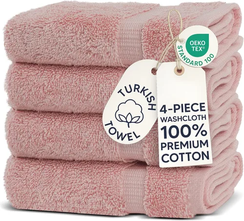 Miniatura 128 de Chakir Turkish Linens - Toallas turcas de 100% algodón, suaves y absorbentes (4 paños, color gris)