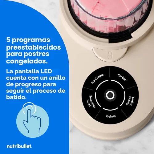 Miniatura 5 de nutribullet Chill Máquina de helados, para gelato, sorbete, yogur congelado, cuencos de batidos, tamaño compacto, (2) aptos para lavavajillas de 16