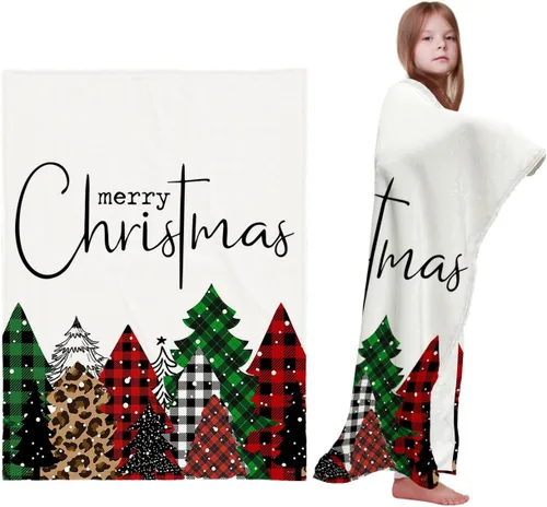 Miniatura 14 de Mantas de Tiro de Muñeco de Nieve de Navidad, Manta de Vellón Suave de Vacaciones de Invierno Decorativa para Hogar Sofá Sillón Silla Sala de Estar