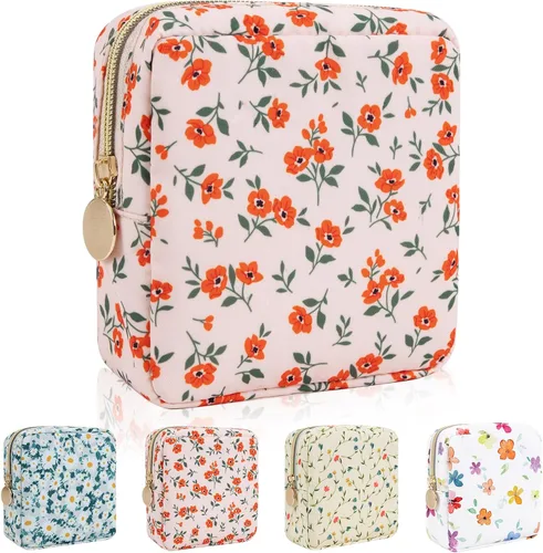 Miniatura 61 de Iqimott Bolsa Grande de Maquillaje de Nylon para Viaje, Bolsa de Cosméticos Preppy Grande Organizadora de Maquillaje de Nylon Bolsa de Artículos