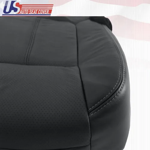Miniatura 8 de Funda de asiento de piel perforada para Ford F350 Lariat 2011 – 2016, color negro