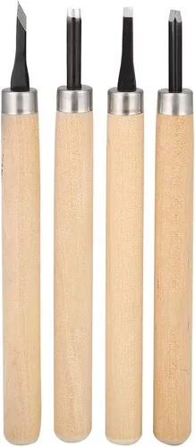 Miniatura 9 de Juego de cuchillos para tallar, afilador manual de madera, cuchillos de sello de goma, cincel para principiantes, juego de herramientas de tallado
