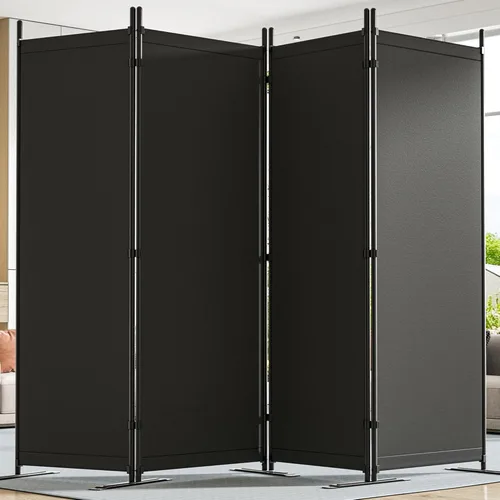 Divisor de habitación, pantalla plegable de privacidad de 6 pies de alto, divisor de pared portátil de 88 pulgadas de ancho para separación de