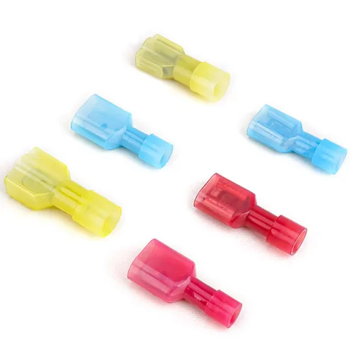 Miniatura 4 de TICONN Juego de 200 piezas de conectores con desconexión rápida de pala de nylon, terminales eléctricas aisladas, juego de variedad de terminales