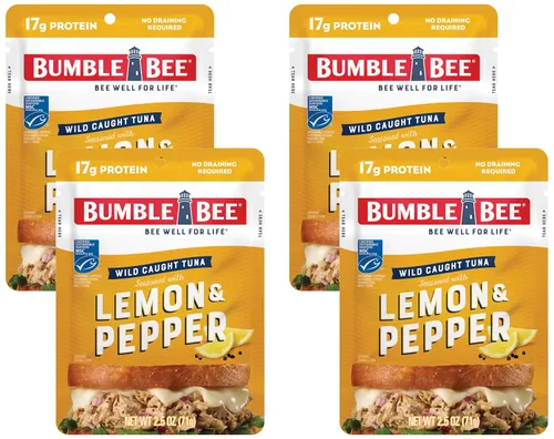 Miniatura 21 de Bumble Bee Jalapeño Atún sazonado, bolsas de 2.5 onzas (paquete de 12) – Listo para comer – Bolsa de atún capturado en la naturaleza – 0.49 oz