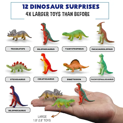 Miniatura 3 de Bombas de baño para niños con sorpresa en el interior, 12 bombas de baño de dinosaurios con juguetes, rociadores de baño de burbujas orgánicas Huevo