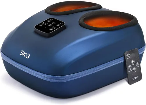 SKG Masajeador de pies YS100 con calor y control remoto, masajeador eléctrico mejorado de pies para alivio del dolor de fascitis plantar, masaje de