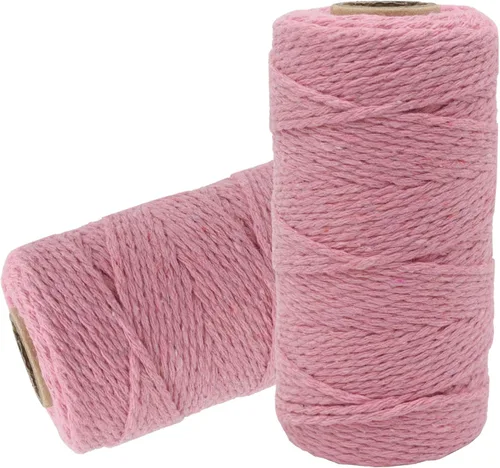 Miniatura 12 de Cuerda de algodón para panaderos: cuerda de pan púrpura claro de 0.079 in, cuerda de 656 pies para envolver regalos 06 Púrpura Claro