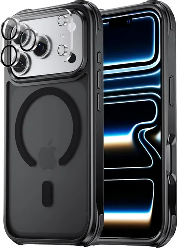 Miniatura 132 de Tigowos Magnetic Guardian - Funda diseñada para iPhone 11 Pro [probada en caídas de grado de 10 pies y compatible con MagSafe] Funda delgada Negro
