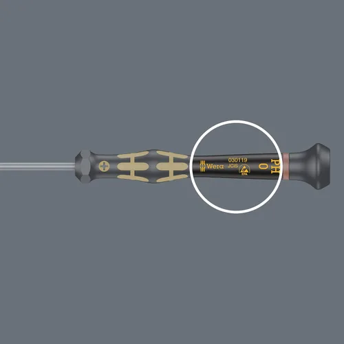 Miniatura 11 de WERA 05030103001 1578 A ESD Kraftform Micro Destornillador para tornillos ranurados, 0.016 x 0.079 x 2.362 in