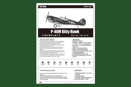 Miniatura 6 de Hobby Boss Kit de construcción de modelo de avión Kittyhawk P-40M de fácil montaje