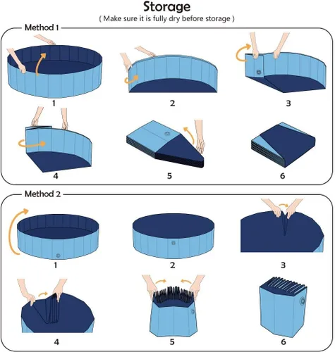 Miniatura 8 de Jasonwell - Piscina plegable para perros, para baño de mascotas, piscina para niños, piscina de chapoteo para cachorros, para perros y gatos chicos