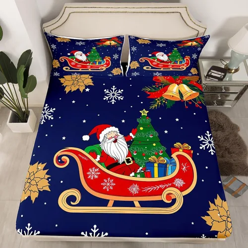 Miniatura 35 de Erosebridal Divertida sábana bajera ajustable de Halloween para niños, lindo juego de ropa de cama de calabaza fantasma, decoración de Halloween