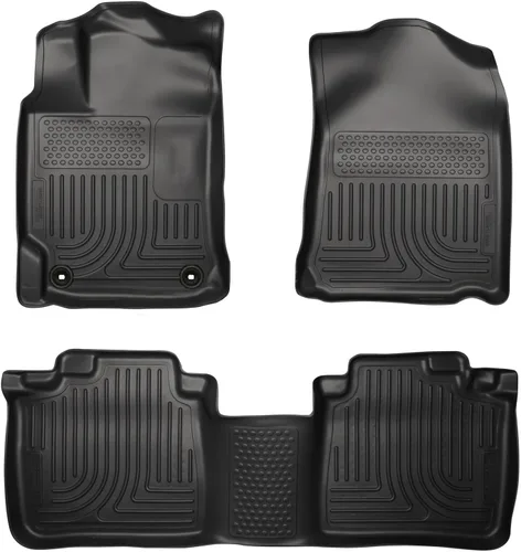 Husky Liners Weatherbeater - Alfombrillas para Toyota Camry 2012-2017, delantera y segunda fila, 3 piezas, color negro - 98901