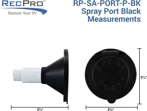 Miniatura 6 de RecPro Conector de conexión de puerto de pulverización exterior RV Manguera opcional con rociador o conector rápido Puerto de ducha exterior RV