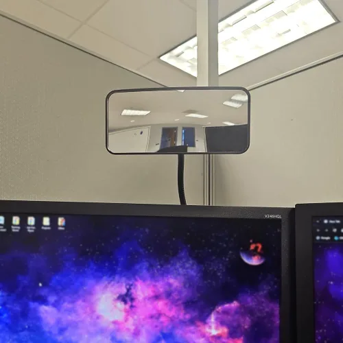Miniatura 4 de Ampper Espejo de seguridad acrílico con clip, espejo de cubículo convexo flexible para seguridad personal y escritorio, monitores de visión trasera