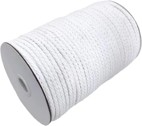 Miniatura 16 de CAQUBO Cuerda de Macramé de Algodón Trenzado de 4 mm, 157 Metros, Color Blanco, Hilo de Macramé para Manualidades, Cuerda de Macramé Suave, Cordón