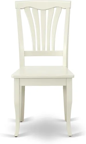 Miniatura 12 de East West Furniture ANAV5-LWH-W - Juego de mesa de comedor de 5 piezas, incluye una mesa de cocina redonda con pedestal y 4 sillas de comedor, 36 x